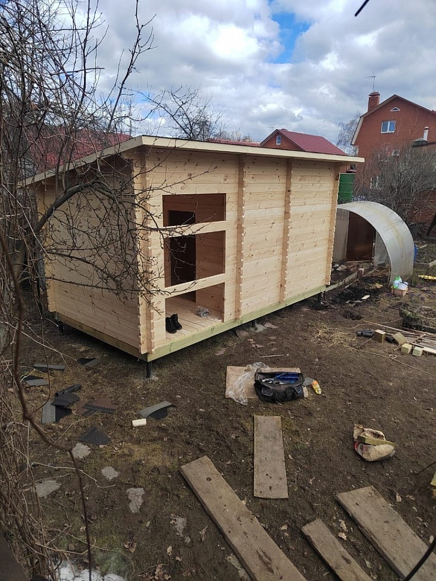 Баня 5,3х2,8 на дачном участке